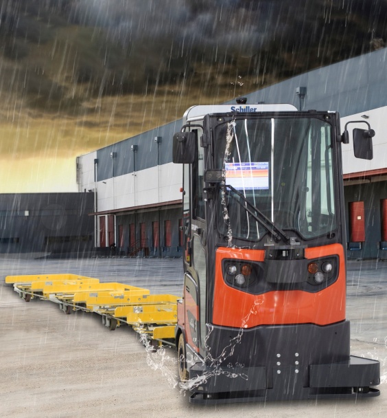 Weiterentwicklung: der autonome Routenzug als Outdoor-L&ouml;sung.
