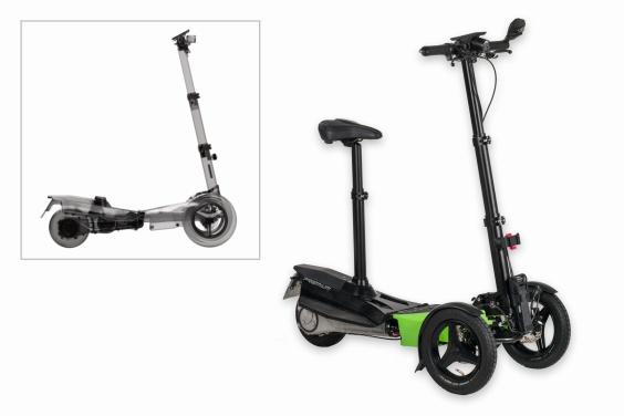 ACE Strukturdaempfer scuddy Premium V2 Der neue scuddy Premium ist die konsequente Weiterentwicklung des am Markt einzigartigen dreirädrigen Elektrorollers „made in Kiel".